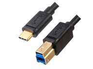 USB 3.0 USB-C na USB-B kábel 2m Unitek pre tlačiareň