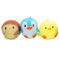 3x GNIOTEK ANIMAL FOAM SOFT ANTISTRES SQUISH BALL SENSORY