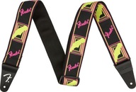 Gitarový popruh Fender Neon Monogram Yellow/Pink