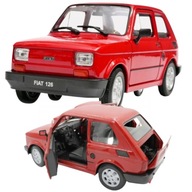 KOVOVÝ MODEL AUTA MALUCH FIAT 126P MIERKA 1:21 VEĽKÝ XXL ZBERATEĽ PRL