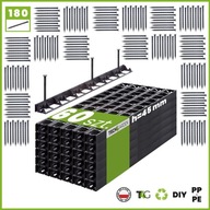 60x Záhradná obruba 45 BORDER 1 meter + 180 kotiev