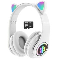 Bluetooth 5.0 FM LED slúchadlá do uší pre mačky + 32 GB