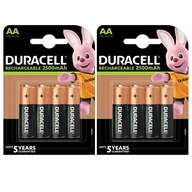 8x Duracell AA batéria / 2500 mAh, 2x4 ks.