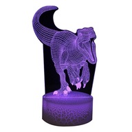 3D LED LAMPA NOČNÁ LAMPA DINOSAUR JURASSIC WORLD