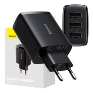 Baseus QC nástenná nabíjačka, 3x USB 17W