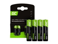 4 x AAA (R03) 800mAh BATÉRIE NABÍJACIE TYČE ZELENÉ ČLÁNKY