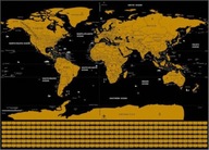 SKRATOVACIA MAPA SVETA + VLAJKY - DARČEK SKRATOVACÍ MAPA