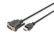 Kábel adaptéra HDMI Standard 1080p 60Hz FHD Typ HDMI A/DVI-D (18+1) M/M čierny