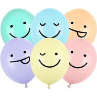 balóny SMILES pastel FAREBNÉ tváre x50