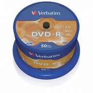 Verbatim DVD-R, matná strieborná, 43548, 4,7 GB, 16x, vreteno, 50 kusov, bez