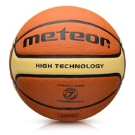 Tréningová basketbalová lopta Meteor Cellular 7, hnedá