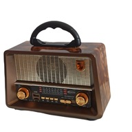 VINTAGE RÁDIO V RETRO ŠTÝLE s Bluetooth A SOLÁRNYM PANELOM