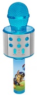 BEZDRôTOVÝ KARAOKE MIKROFÓN PAW PATROL modrý Chase, Bluetooth do 10m