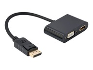 Adaptér GEMBIRD Display port samec na HDMI + VGA