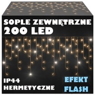 VONKAJŠIE VONKALY 200LED LAMPY+ BLESK TEPLO IP44