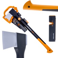 Fiskars štiepacia sekera X21 L na drevo s priemerom 20-30cm + BRÚŠKA