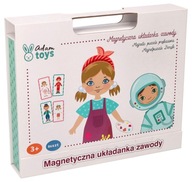 Adam Toys Magnetické puzzle Vzdelávacie povolania Krabica Karty Kostýmy