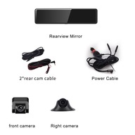 12-palcový WiFi Dual Dash Cam GPS rekordér