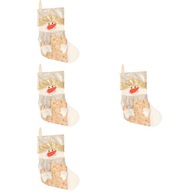 4ks Xmas Temed Stocking Wiselant Sock Sock