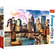 PUZZLE 1000 EL – Mačky v New Yorku, TREFL 10595