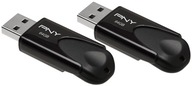 Pen-drive 64GB PNY Attache klasický, zasúvateľný, 2 ks