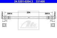 ATE BRZDOVÁ HADICA BMW 5 E34 ZADNÁ 24.5201