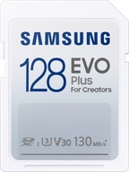 Pamäťová karta SD 128 GB Samsung Evo Plus Maximálna rýchlosť 130 Mb/s