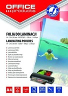 A4 LAMINÁCIA FÓLIA LAMINÁCIA 80mic. 100ks lesklých kancelárskych produktov