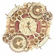 ROBOTIME DREVENÉ MECHANICKÉ PUZZLE 3D ZODIAC HODINY ZODIAC DIY 168 ks.