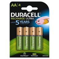 Batérie NiMH AA Duracell 2500 mAh 1,2 V 4 ks.