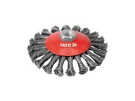 KOTÚČOVÁ KEFA NA ZÁVIATKY. 125MM INOX YT-4764/YAT