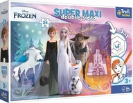 Puzzle 24 dielikov 3v1 Fun Frozen World Frozen Anna Elsa Olaf Disney