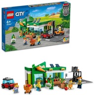 LEGO City 60347 Obchod s potravinami s vysokozdvižným vozíkom a elektrickým autom