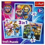 Paw Patrol 3v1 Puzzle Power Mighty Pups TREFL 3+