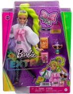 Barbie Extra Doll Neon zelené vlasy + doplnky HDJ44