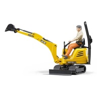 Mikrorýpadlo JCB 8010 CTS s figúrkou stavebného robotníka