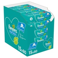 15x JEMNÉ VLHČENÉ Utierky PRE DETI PAMPERS FRESH CLEAN 1200KS