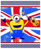 Minions fleecová deka 125x150 minions deka Britská vlajka