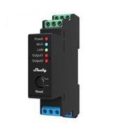 SHELLY 2-KANÁLOVÉ RELÉ PRE DIN RAIL PRO 2PM SMART WIFI LAN BT 4.2