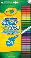 Crayola hrubé tenké umývateľné fixky a fixky 24 farieb