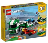 LEGO Creator 3 v 1 31113 Závodné auto Transportér Odťahové vozidlo s pretekmi