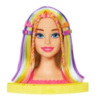 Stylingová hlava Barbie Neon Rainbow Blond vlasy HMD78 MATTEL