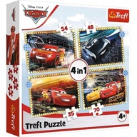 Puzzle 4v1 Choď, pripravený, choď! Autá 3 34608 Trefl p8 Disney Pixar