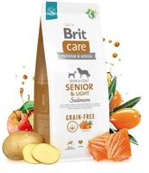 BRIT CARE DOG BEZZRNNÉ SENIOR & LIGHT LOSOS 12KG