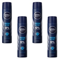 NIVEA Fresh Active Deodorant sprej 4 x 200 ml