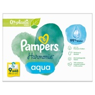 Vlhčené obrúsky Pampers Harmonie Aqua 9x48ks