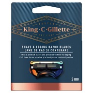 Vložky do žiletiek King C. Gillette Blades 3 ks