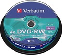 Disky Verbatim DVD-RW x 4 torta 10 ks KVALITA