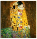 obraz GUSTAV KLIMT THE KISS 100x100 reprodukcia