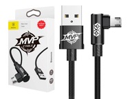 KÁBEL USB TO MICRO USB UHLOVÁ ZÁKLADNA 1,5A 2M